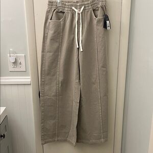 Universal Thread khaki green Drawstring Pants - wide/sailor leg - NWT